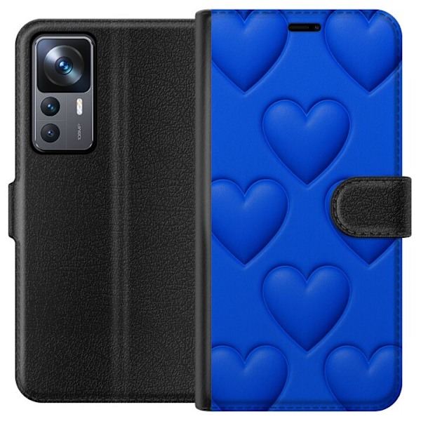 Xiaomi 12T Lompakkokotelo Siniset Sydämet