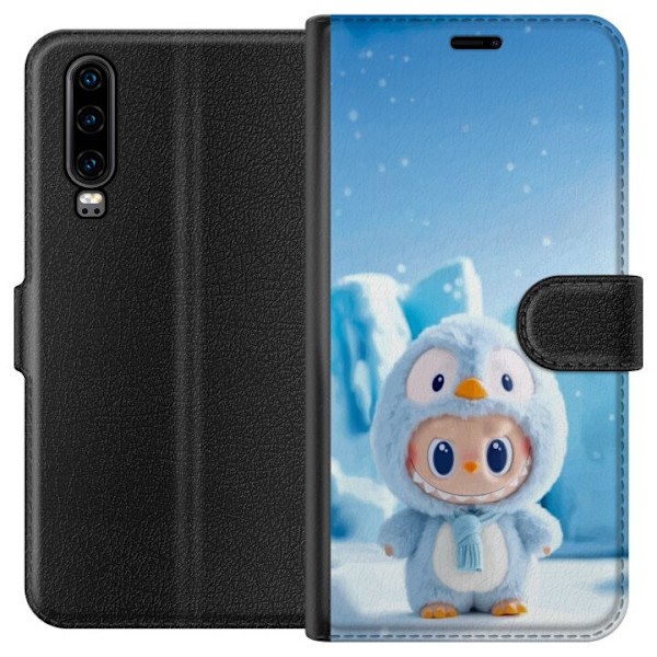 Huawei P30 Tegnebogsetui sort ridder fortnite