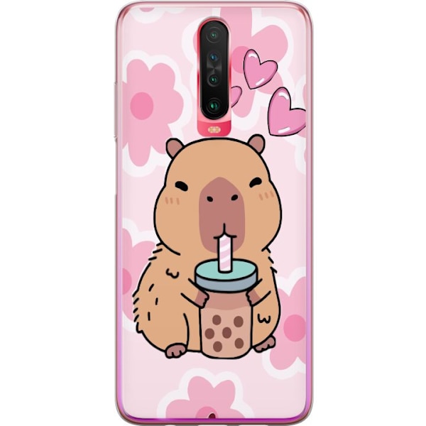 Xiaomi Redmi K30 Gjennomsiktig deksel Kawaii Capybara Hjertean