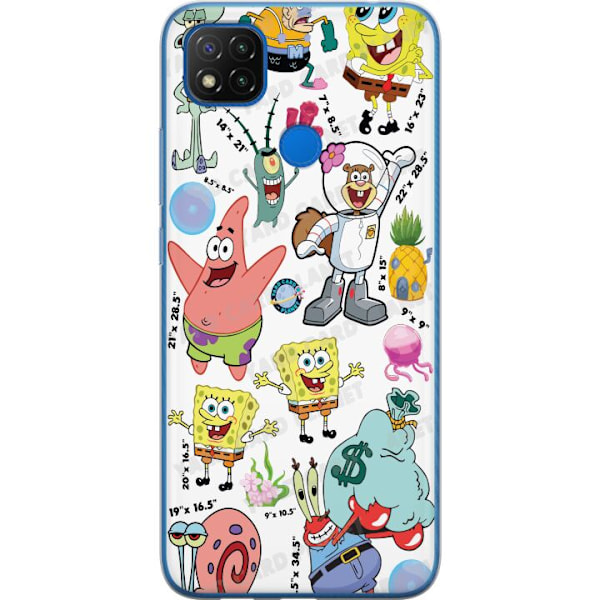 Xiaomi Redmi 9C NFC Gennemsigtig cover SpongeBob SquarePants