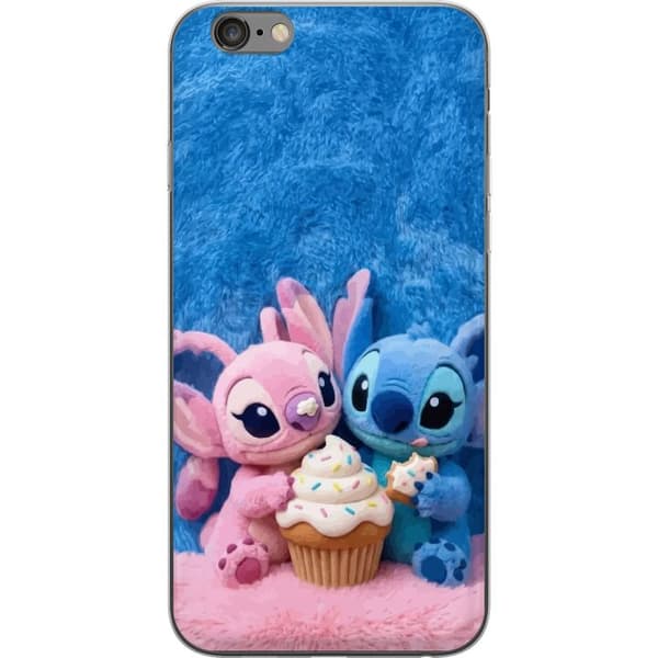 Kompatibelt Mobildeksel til Apple iPhone 6 Plus Søte blå og rosa figurer med stor cupcake og strøssel rosa