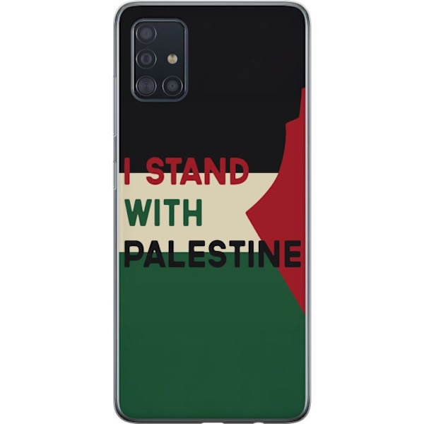 Samsung Galaxy A51 Genomskinligt Skal Stand with Palestine – solidaritetsdesign med starkt budskap