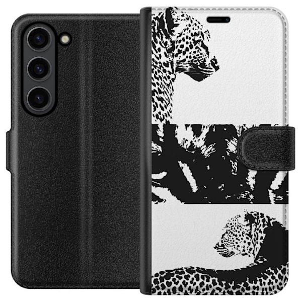 Samsung Galaxy S24+ Lompakkokotelo Leopard Faces