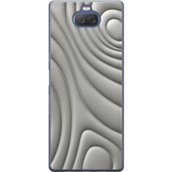Sony Xperia 10 Plus Genomskinligt Skal Silver Waves