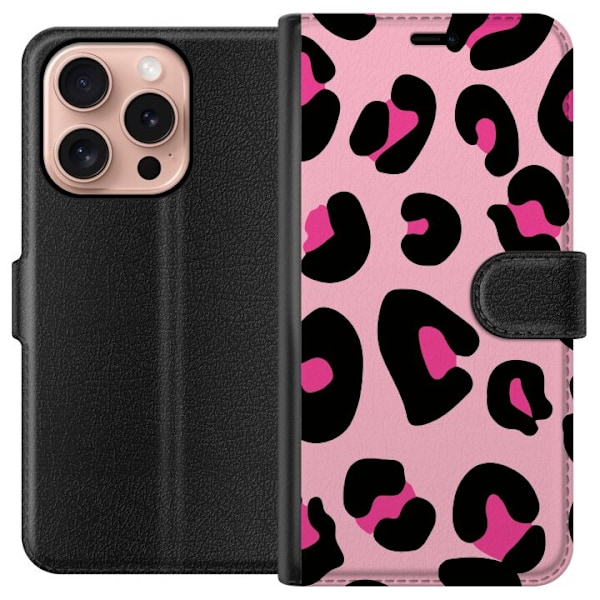 Apple iPhone 16 Pro Lompakkokotelo Leopard Kuvio