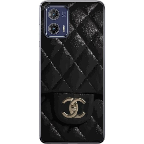 Motorola Moto G73 Gennemsigtig cover Chanel Sort