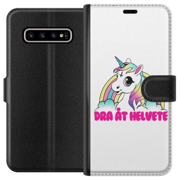 Kompatibelt Lommeboketui til Samsung Galaxy S10+ Unicorn
