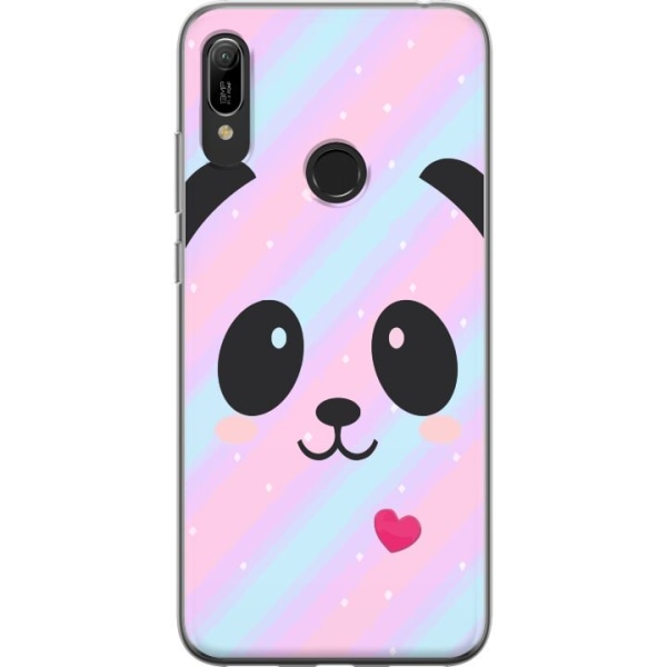 Huawei Y6 (2019) Gennemsigtig cover Regnbue Panda