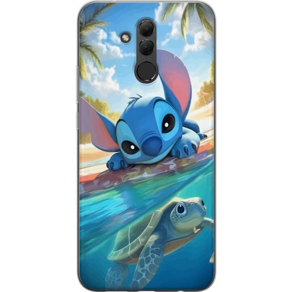 Huawei Mate 20 lite Gjennomsiktig deksel Stitch med skilpadde