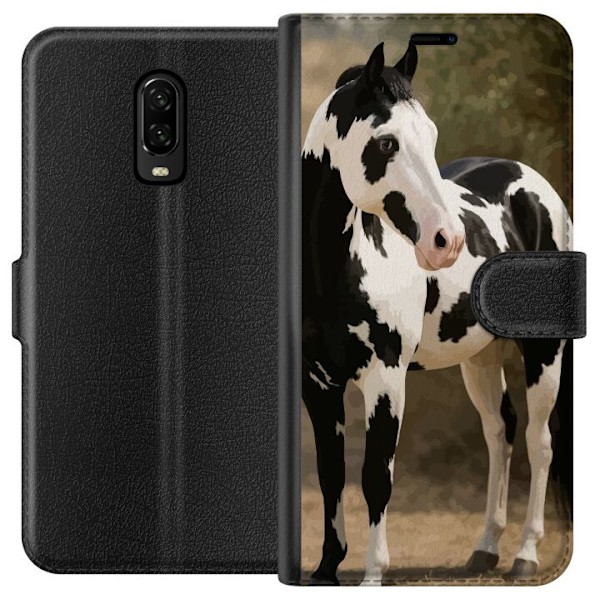 OnePlus 6T Plånboksfodral Vacker Häst – elegant illustrati