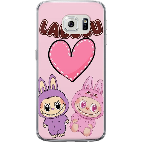 Samsung Galaxy S6 edge Läpinäkyvä kuori Labubu Pink Monster