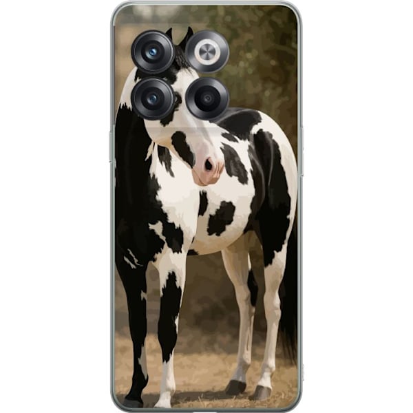 OnePlus 10T Gennemsigtig cover Smuk Hest - elegant illustration af hestemotiv