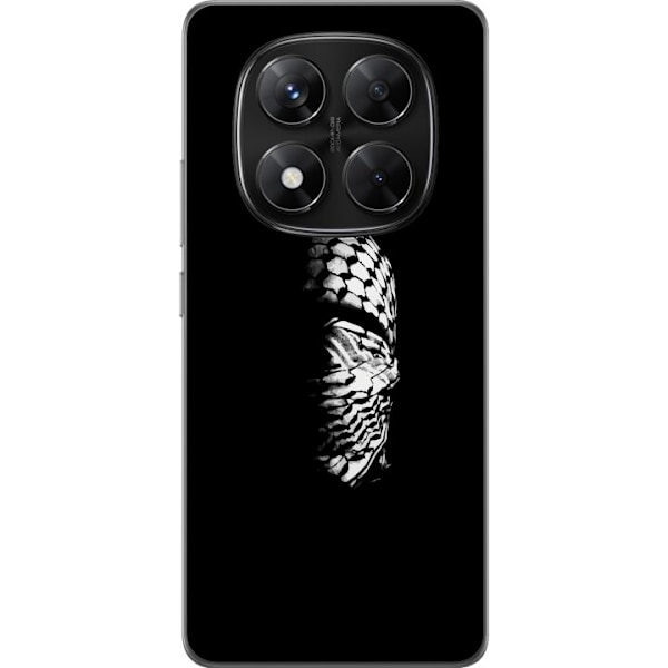 Xiaomi Redmi Note 14 Pro Läpinäkyvä kuori Keffiyeh-kuviointi - klassinen palestiinalainen mustavalkoinen shaali, jolla on kulttuurinen merkitys