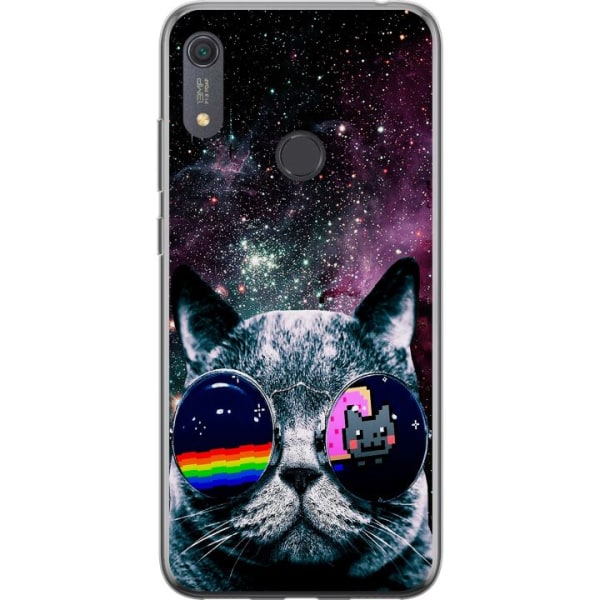 Huawei Y6s (2019) Läpinäkyvä kuori Avaruus kissa