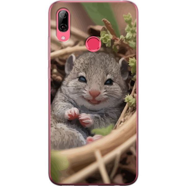 Huawei Y7 (2019) Genomskinligt Skal Råtta Leende Djurmotiv Stadsmotiv Urban Grafisk Design Populärt Roligt Motiv Art Stil