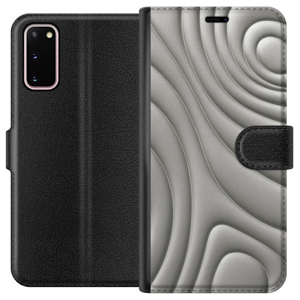 Samsung Galaxy S20 Plånboksfodral Silver Waves