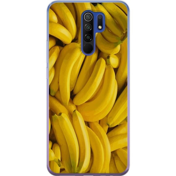 Xiaomi Redmi 9 Genomskinligt Skal Banana Pattern – lekfullt