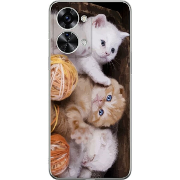 OnePlus Nord 2T Genomskinligt Skal Katter