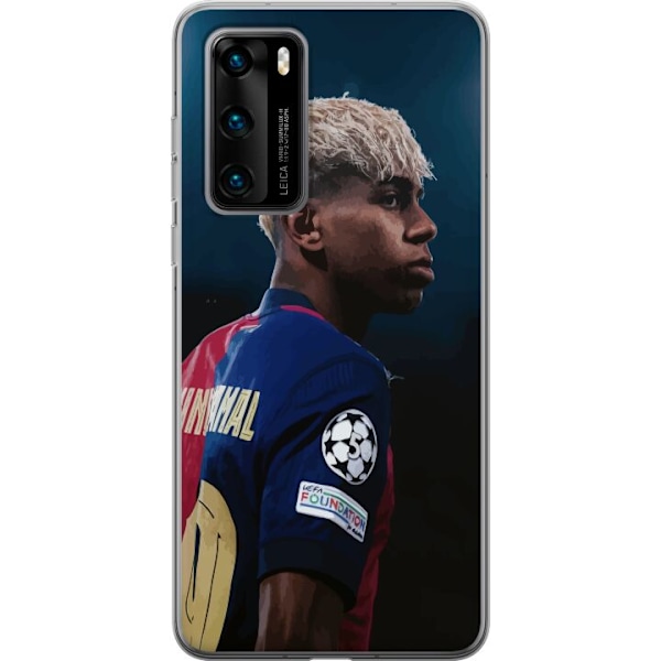 Huawei P40 Läpinäkyvä kuori Lamine Yamal - Barcelonan ihmelapsi fokuksessa