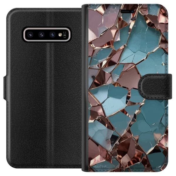 Kompatibelt Lommeboketui til Samsung Galaxy S10+ Marmoreleganse