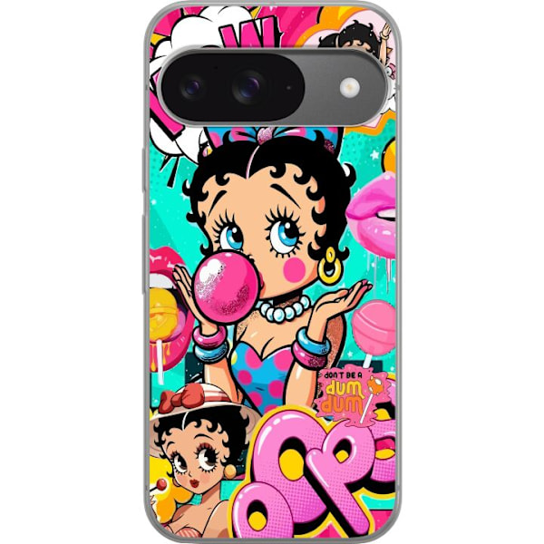 Google Pixel 9 Läpinäkyvä kuori Betty Boop