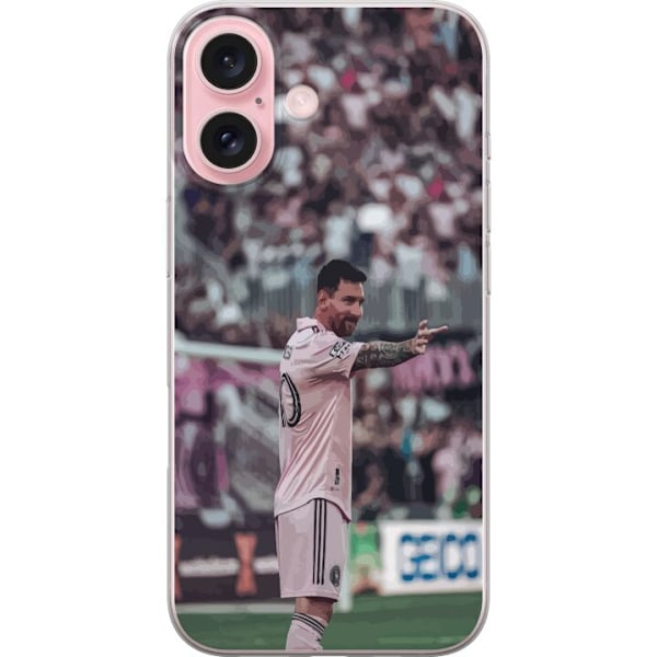 Apple iPhone 16 Läpinäkyvä kuori Lionel Messi