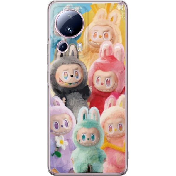 Xiaomi 13 Lite Genomskinligt Skal Labubu Sketch Style – Handritat monster i tusch
