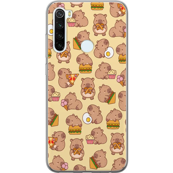 Xiaomi Redmi Note 8 Läpinäkyvä kuori Kawaii capybara puhelinkotelo useilla söpöillä hahmoilla