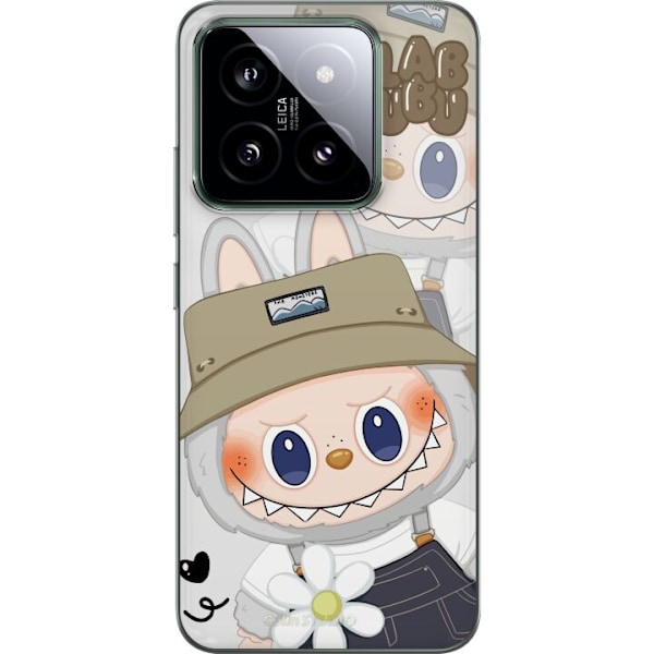 Xiaomi 14 Läpinäkyvä kuori Labubu Minimal Mood - Yksinkertainen ja tyylikäs hirviösuunnittelu