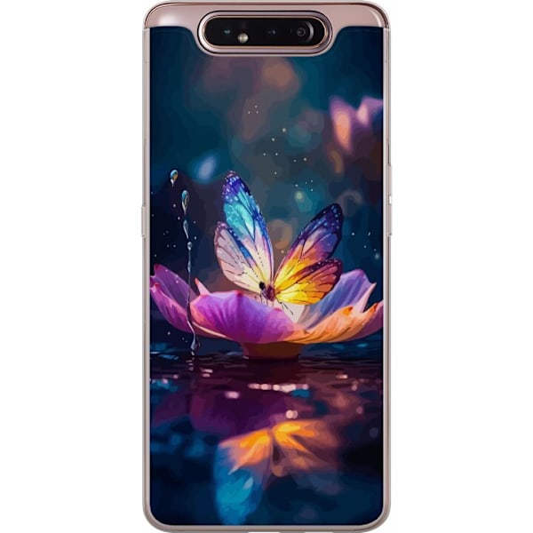 Samsung Galaxy A80 Genomskinligt Skal Fjäril