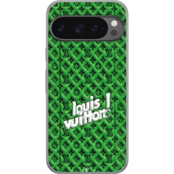 Yhteensopiva Puhelinkuori Google Pixel 9 Pro XL Innoitettu vihreä monogrammi logolla vihreä