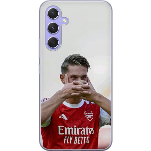 Kompatibelt Mobildeksel til Samsung Galaxy A54 Martin Ødegaard Arsenal – Nærbilde av målfeiring i kamptrøye