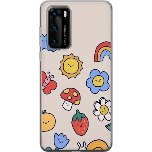 Huawei P40 Gennemsigtig cover Sød