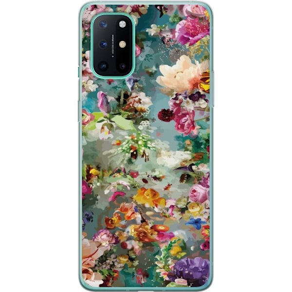 OnePlus 8T Läpinäkyvä kuori Kukat
