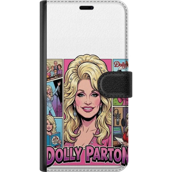 Kompatibelt Plånboksfodral till Apple iPhone 5s Dolly Parton tecknat countrycollage rosa