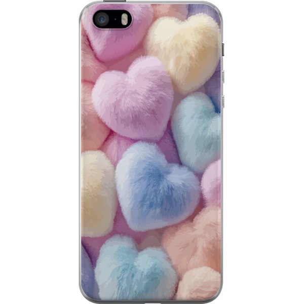 Apple iPhone 5s Genomskinligt Skal Hjärtan Kärlek Grafisk Design Romantiskt Motiv Populärt Symbol Grafiskt Mönster Dekoration
