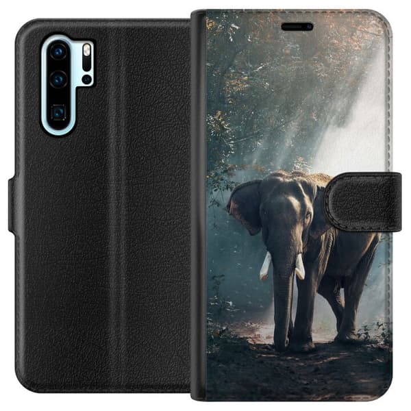 Kompatibelt Lommeboketui til Huawei P30 Pro Elefant