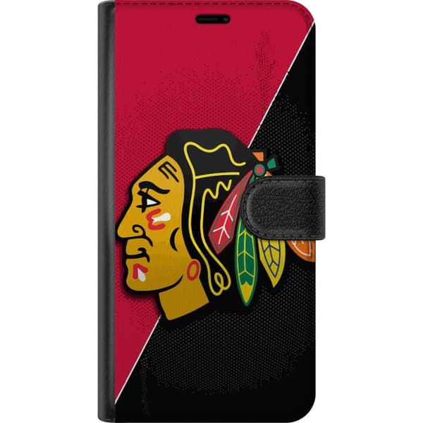 Kompatibelt Plånboksfodral till Apple iPhone 12 Chicago Blackhawks (NHL)