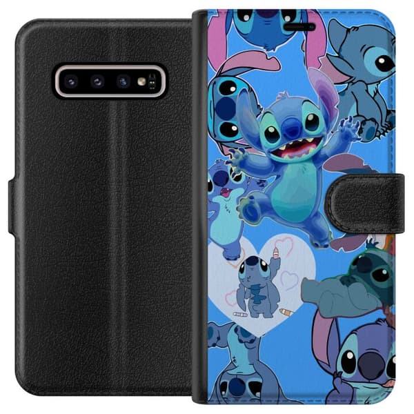 Kompatibelt Lommeboketui til Samsung Galaxy S10+ Sting mønster