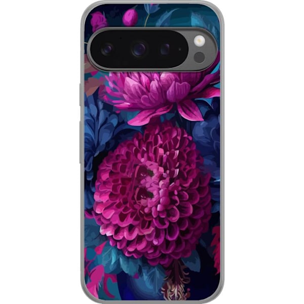 Google Pixel 9 Pro XL Gennemsigtig cover Blommor