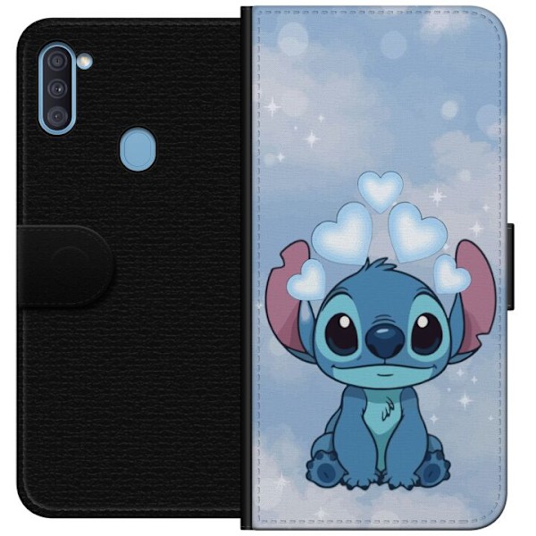 Samsung Galaxy A11 Lompakkokotelo Stitch Hyppäävä Ilo - Hau