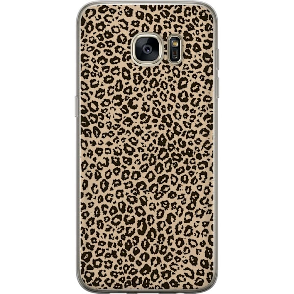 Samsung Galaxy S7 edge Genomskinligt Skal Leopard Mönster