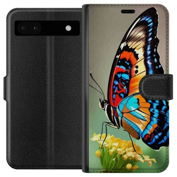 Google Pixel 6a Tegnebogsetui Sommerfugl Natur Sommer Motiv Vinger Farverig Design Populær Dekoration Grafisk Eksotisk Tema