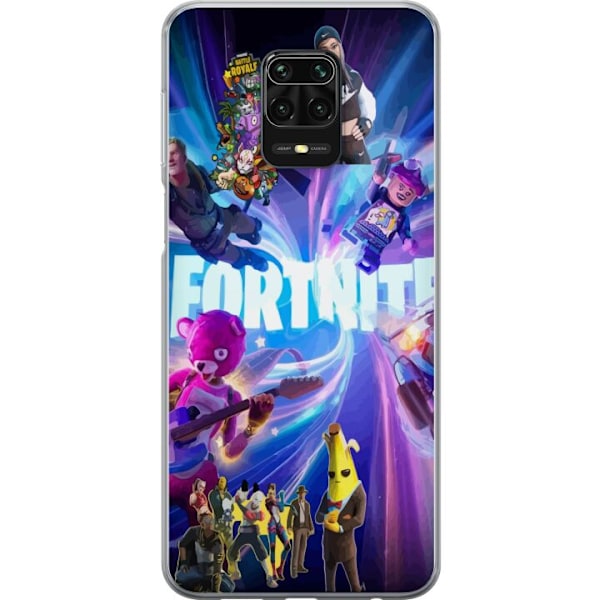 Xiaomi Redmi Note 9S Läpinäkyvä kuori Fortnite