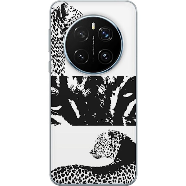 Honor Magic7 Pro Genomskinligt Skal Leopard Faces – trendigt mönster med leopardansikten