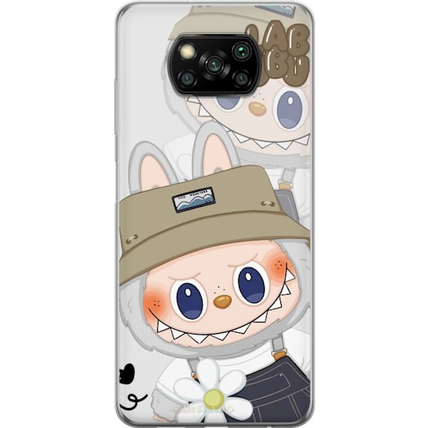 Xiaomi Poco X3 NFC Läpinäkyvä kuori Labubu Minimal Mood - Yksinkertainen ja tyylikäs hirviösuunnittelu