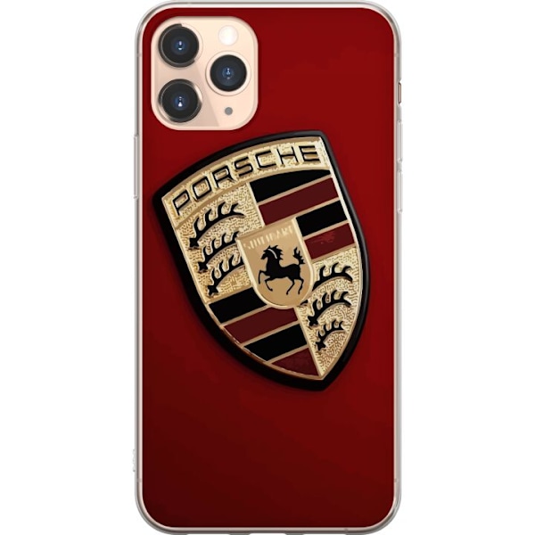 Apple iPhone 11 Pro Gennemsigtig cover Mobil etui med stilfuld Porce-logo i sort og hvid