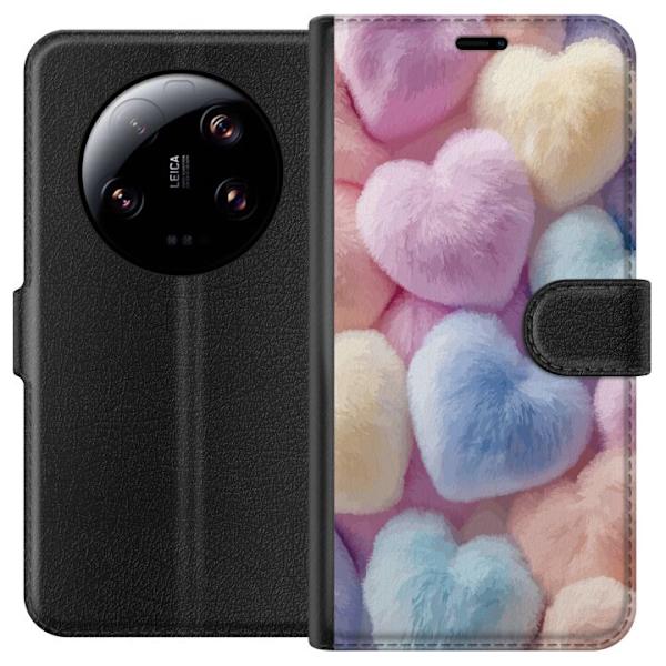 Xiaomi 13 Ultra Plånboksfodral Hjärtan Kärlek Grafisk Design Romantiskt Motiv Populärt Symbol Grafiskt Mönster Dekoration