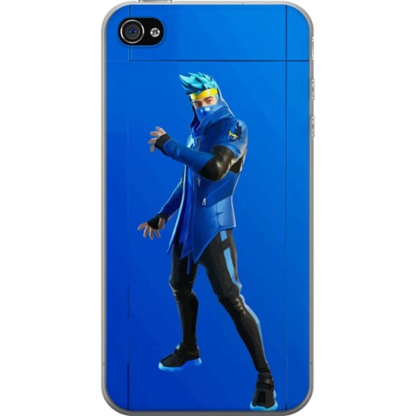 Apple iPhone 4s Läpinäkyvä kuori Fortnite - Ninja Blue