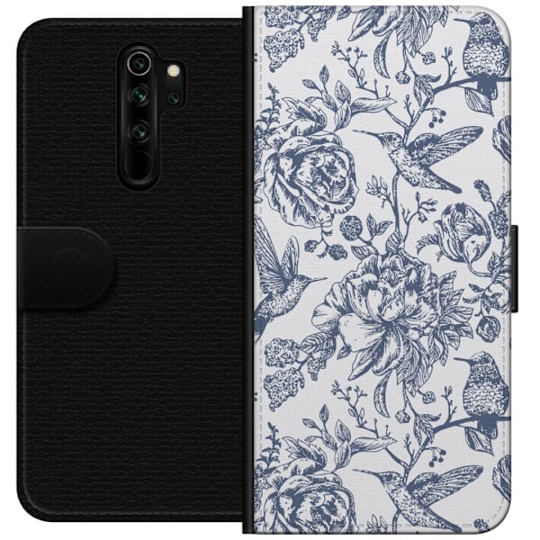 Xiaomi Redmi Note 8 Pro  Tegnebogsetui Blomster & Fugle - Roma